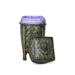 The Handmade Small Bamboo Basket Cum Dustbin