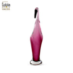 The Murano Style Glass Pink Flamingo Figurine.