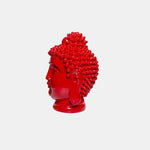 The Red Buddha Head Resin Statue.