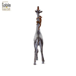 The Resin Giraffe Statue with Monkey on Neck.