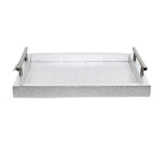 The Silver Rectangular Modern  Serving Tray.