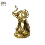 The Sitting Yoga Posing Elephant Statue.