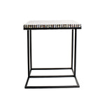 The Square Mosaic Bone Inlay Side Table.