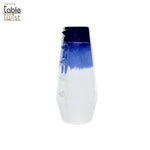 The White and Blue Matte Ceramic vase.