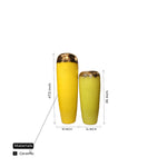 The Yellow Bottle Mouth Decorative Floor Vase