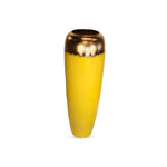 The Yellow and Brown Bottle Mouth Floor Vase