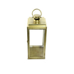  The gold metal and glass lantern