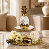 Golden Pineapple Luxury Decor Tray Set