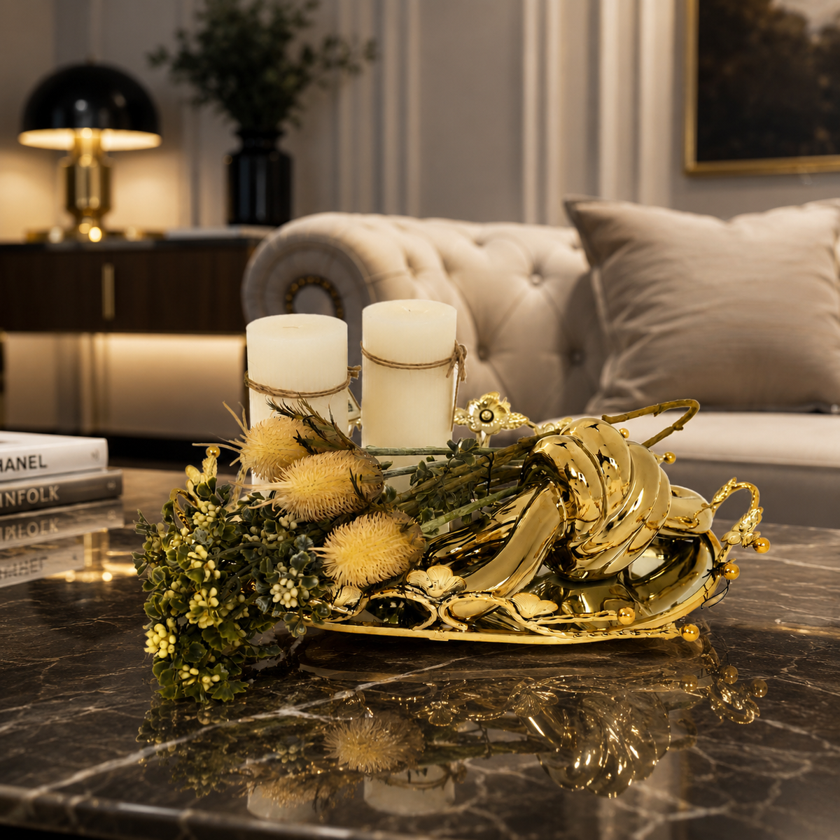 Golden Elegance Decorative Set