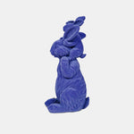 Velvet-Finish Purple Rabbit Statue.