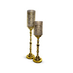 Vintage Brass Ornate Tall candle holders