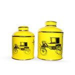 Vintage Car Mustard Ceramic Decorative Canister
