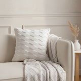 White Diamond Pattern Cushion Cover