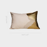 White & Golden Abstract Cushion Cover..