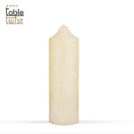 White Metallic Pillar Candle (Big)