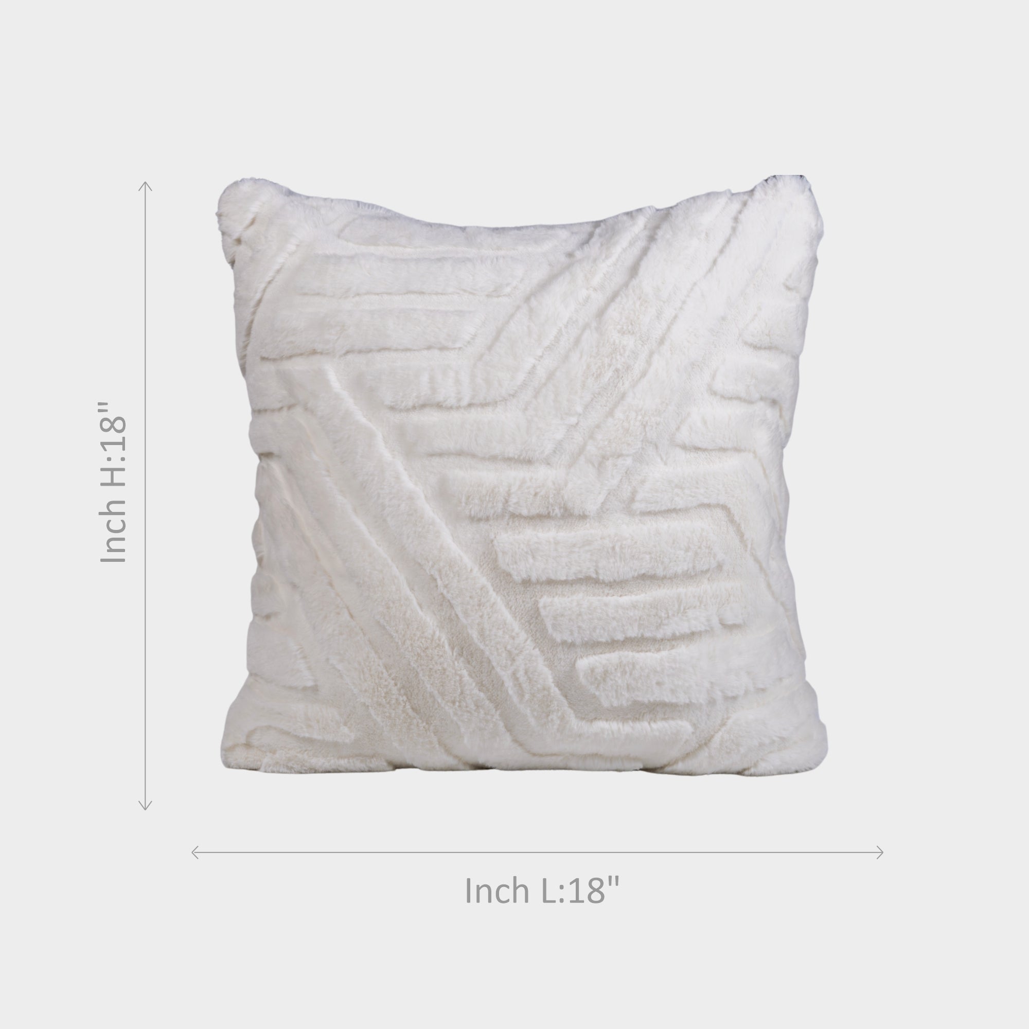 White Textured Cushion Cover.