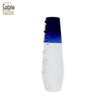 White and Blue Matte Ceramic vase.