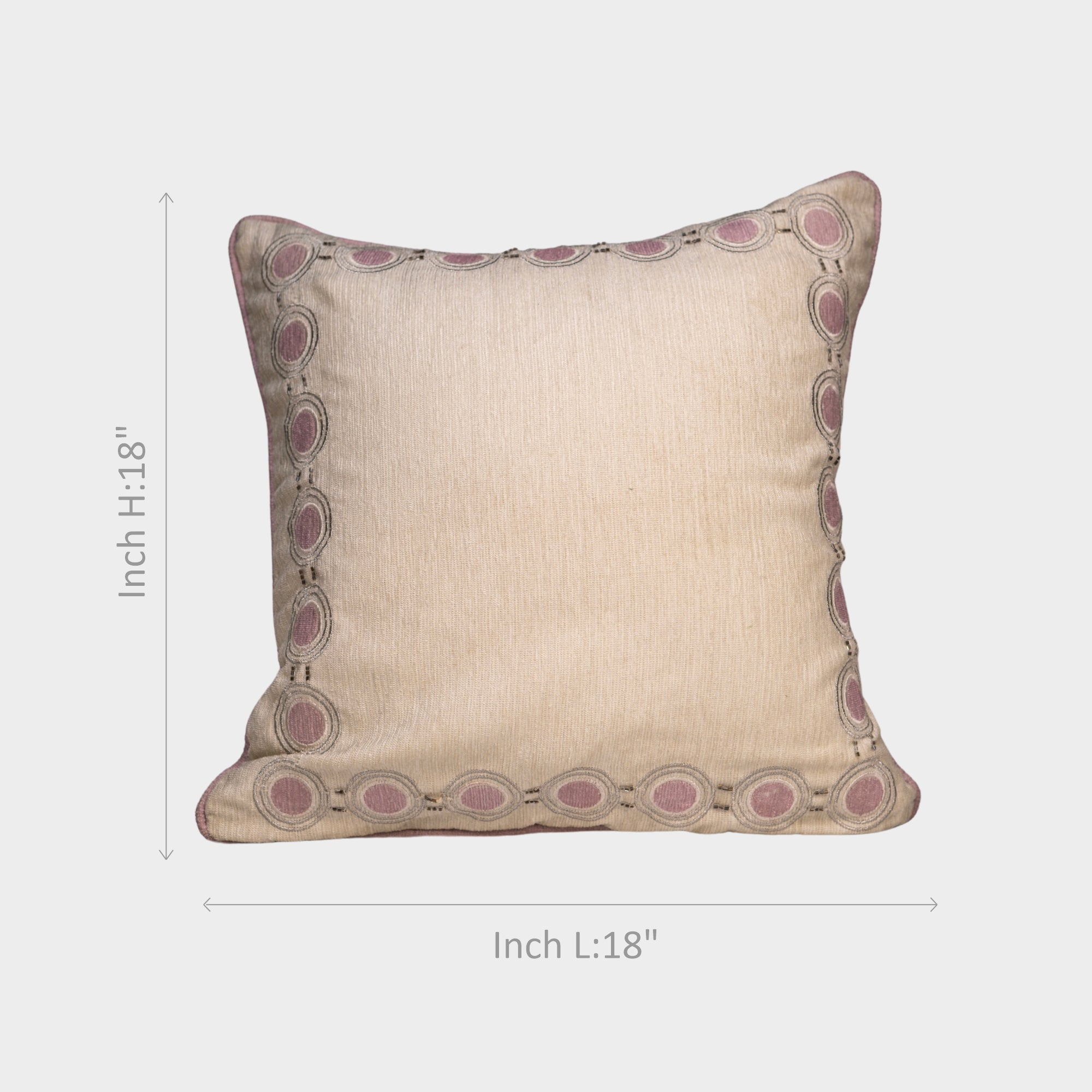 White and Pink Cushion Cover 