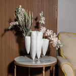 White ceramic vases