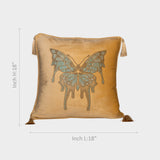 Yellow Butterfly Cushion Cover 