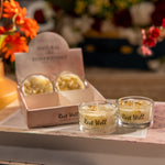 Yellow Crystal Soy Tealight Candle Set