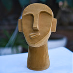 Yellow Face Sculpture