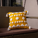 Yellow cushion cover.