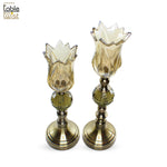 flower-shaped pillar candle holder