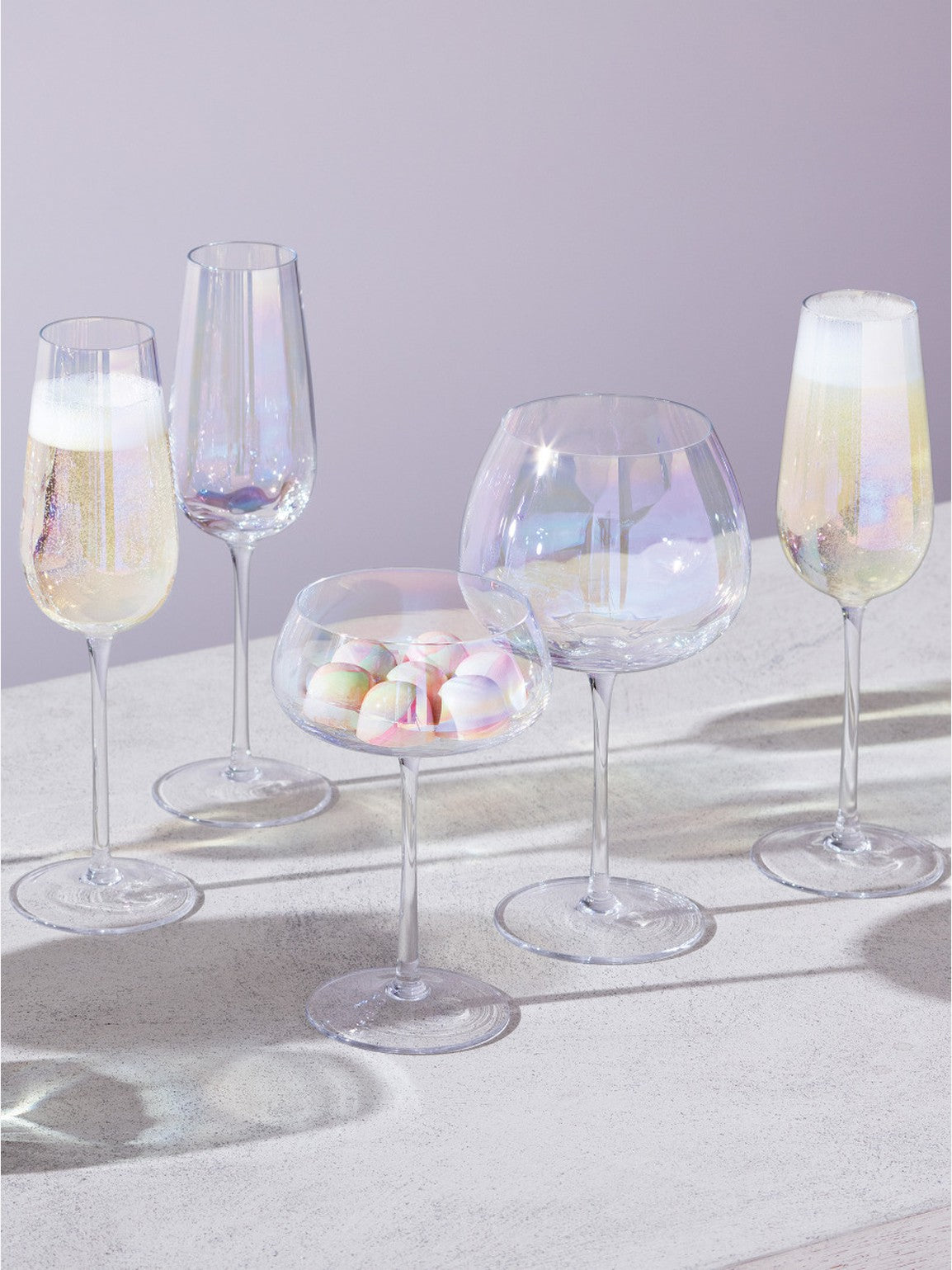 LSA International | Pearl - Balloon Goblets | 650 ml | Crystal | Rainbow | Set of 2