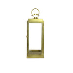  gold metal and glass lantern.