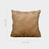 Golden Chevron Soft Plush Cushion Cover