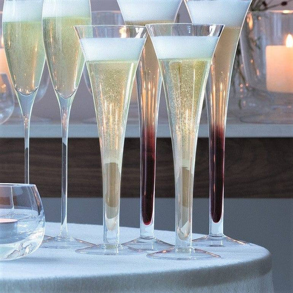 LSA International | Bar - Hollow Stem Champagne Flutes | 200ml | Crystal | Clear | Set of 2