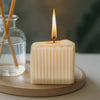 Cube Soy Wax Candle- Natural & Stylish