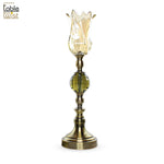 small flower-shaped pillar candle holder